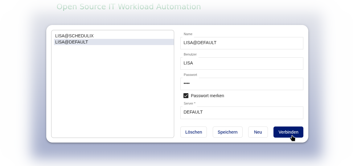 The new login screen