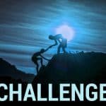 Challange: one person helps another to climb up a hill